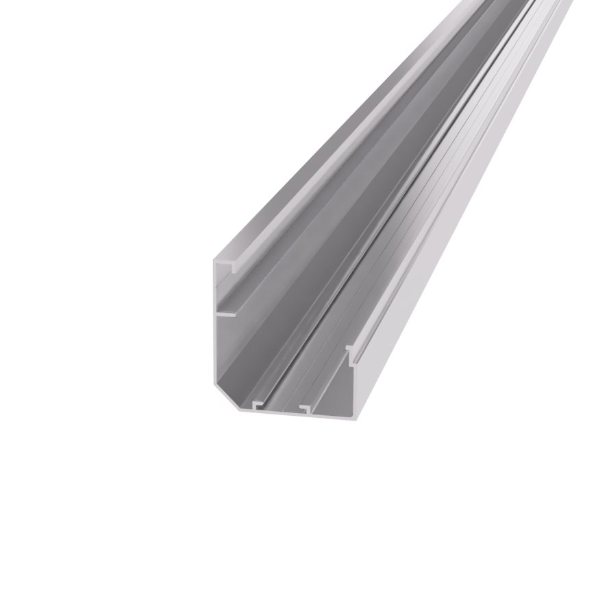 Standardny dolny a bocny profil pre polykarbonatove zamkove panely