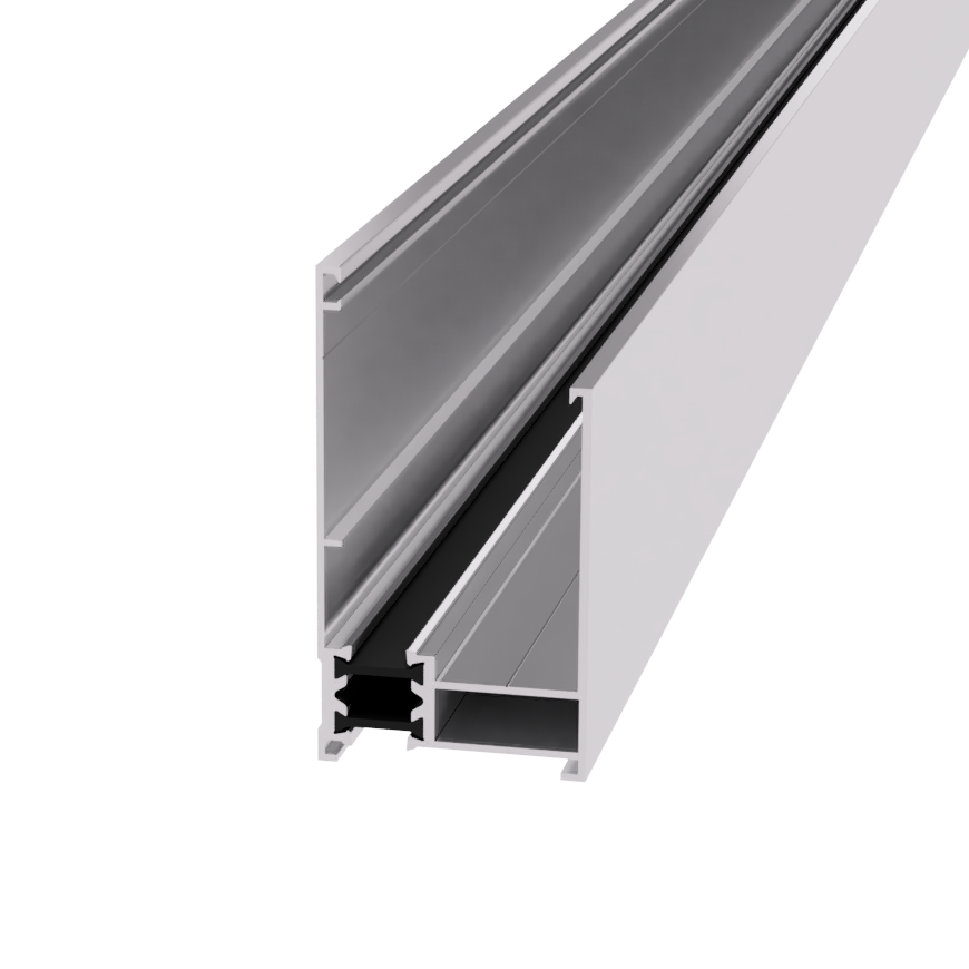 Horny upevnovaci profil s prerušeným tepelným mostom pre polykarbonatove zamkove panely