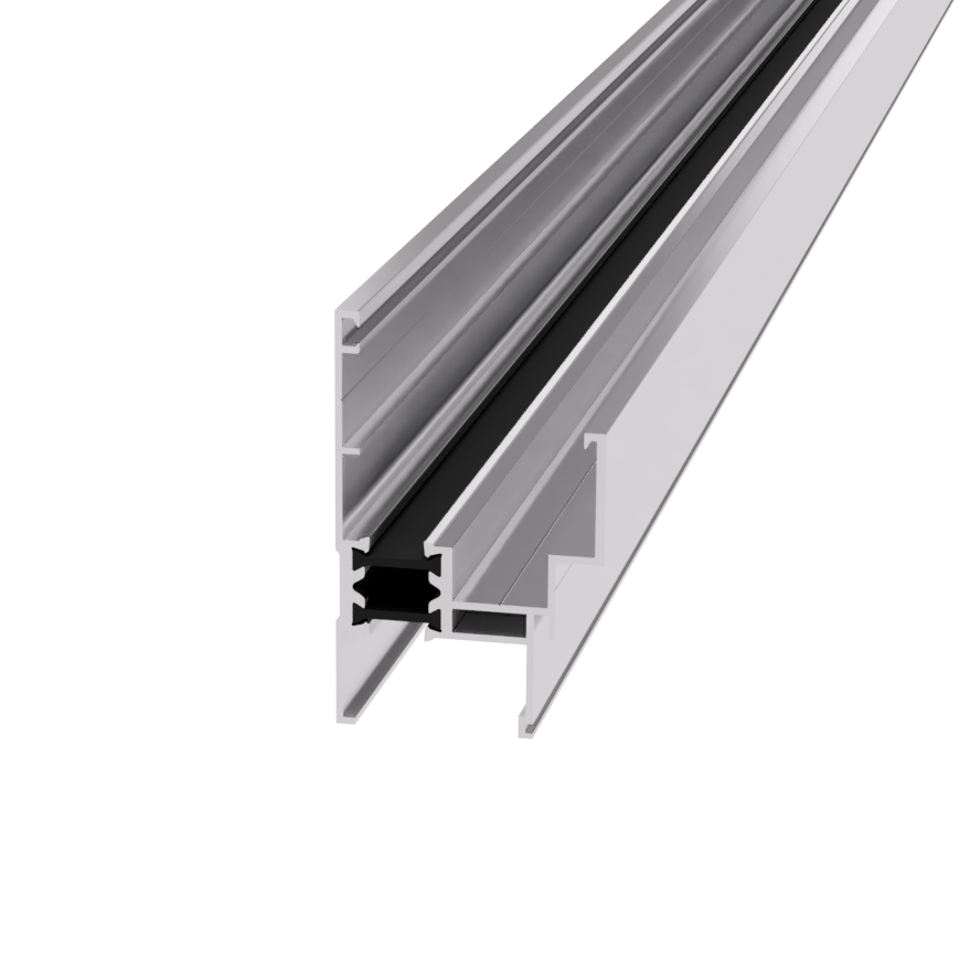 Dolny a bocny profil s prerušeným tepelným mostom pre polykarbonatove zamkove panely